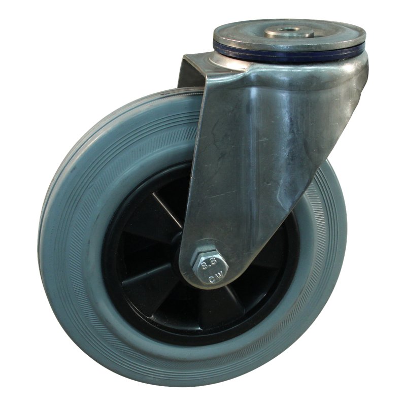 swivel castor 200mm series 11 ᠆ 31 bolt hole plain bore