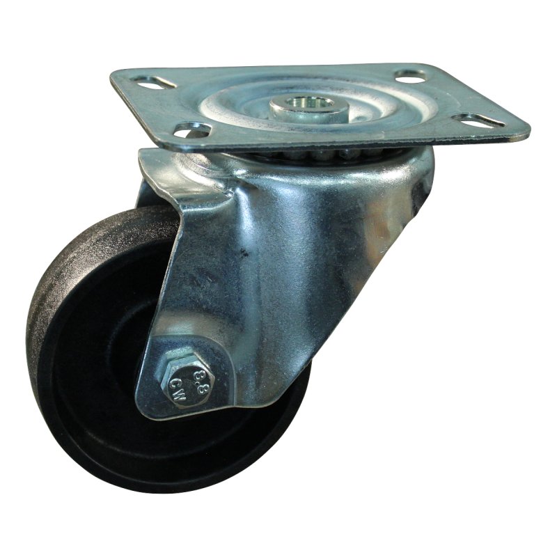 swivel castor 125mm serie 75 ᠆ 09 plate mounting plain bore