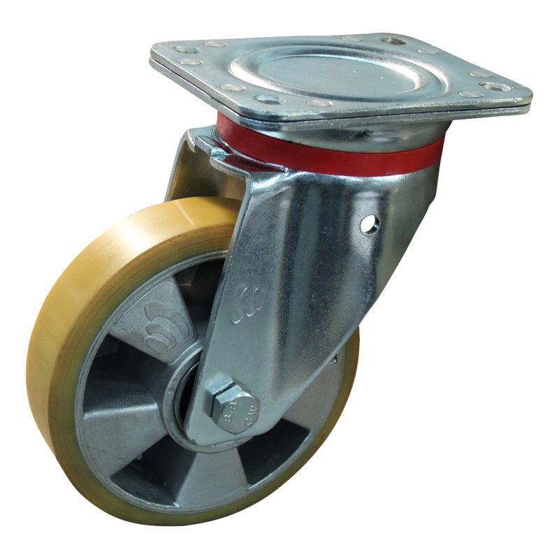 swivel castor 125mm series 29 ᠆ 17 plate mounting ball bearing