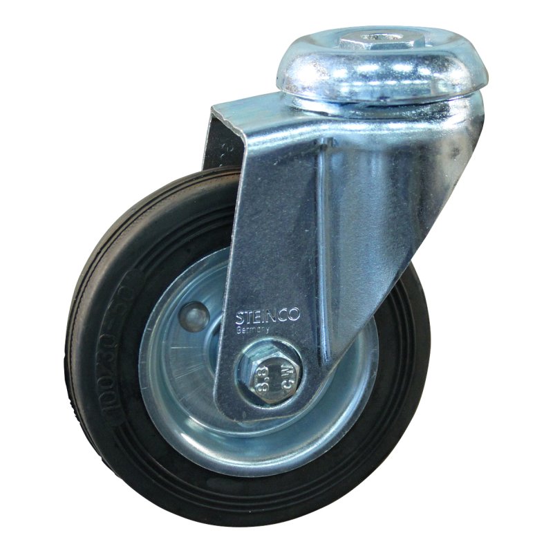 swivel castor 100mm series 02 ᠆ 51 bolt hole bolt hole roller bearing