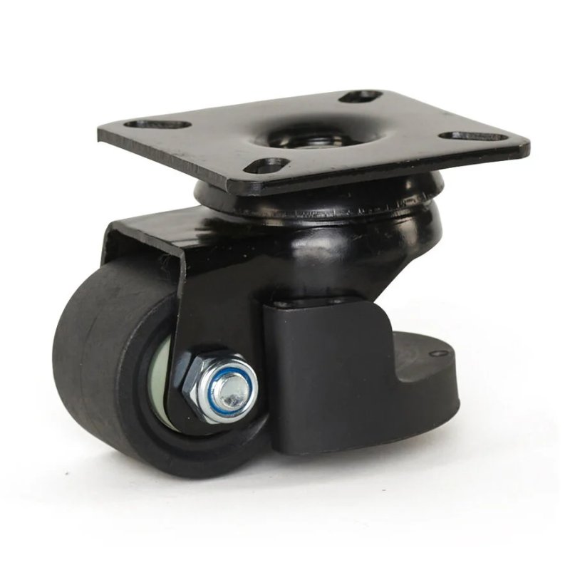 zwenkwiel met stelvoet 65mm Novio Black serie 33 - 26 plaatbevestiging kogellager