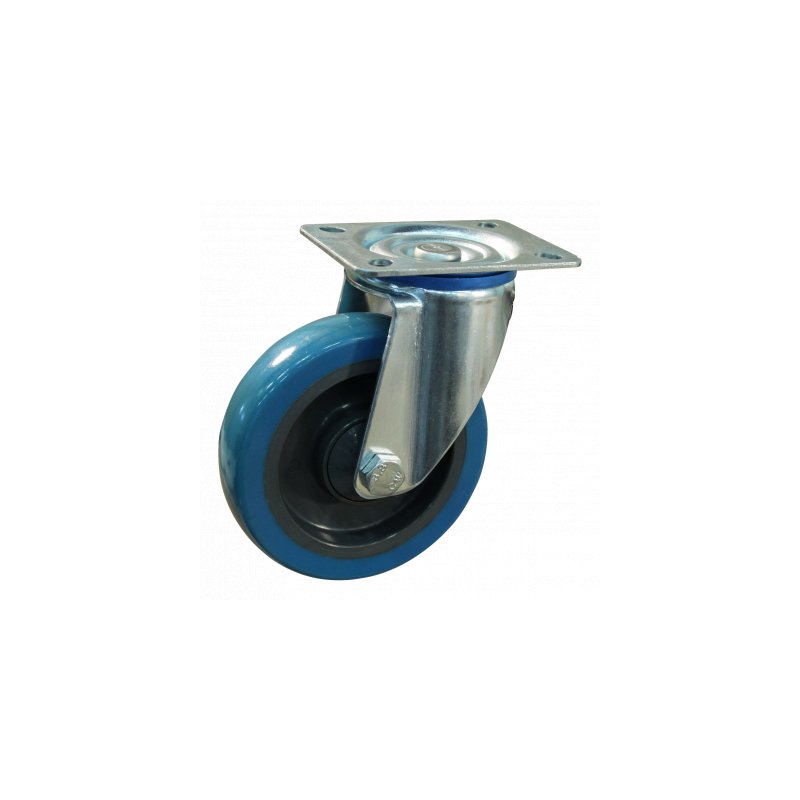 swivel castor 100mm serie 21 ᠆ plate mounting roller bearing