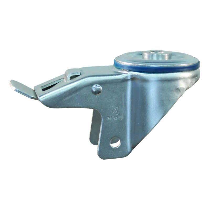 roulette pivotante avec frein 100mm serie 21 ᠆ 15 trou pour boulon roulement à rouleaux