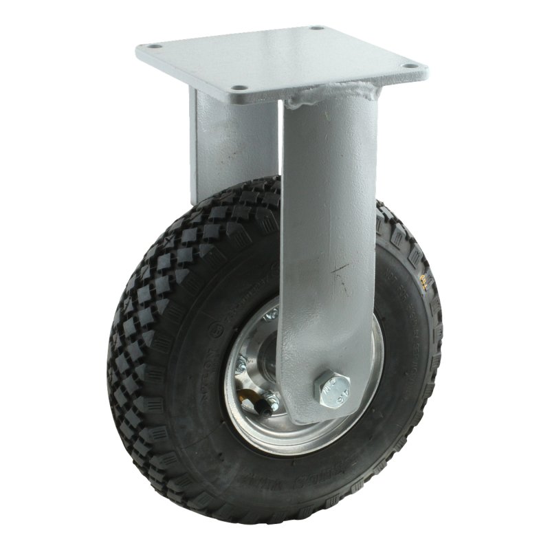 Bockrolle 3.00-4 2.10-4H2 ET0 Rollenlager Ø25 NL75mm Stahl V-6605 Silbergrau 20 Plattenbefestigung Rollenlager