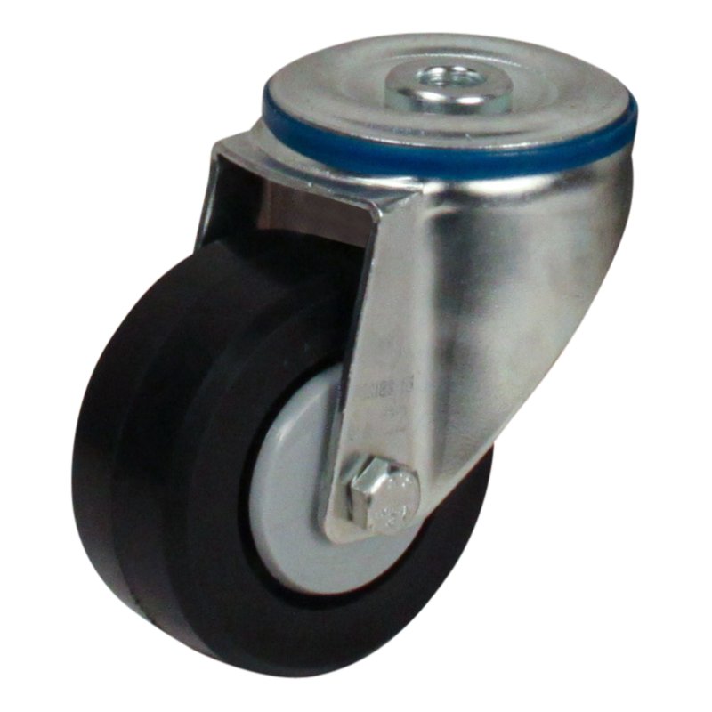swivel castor 80mm series 07 ᠆ 15 bolt hole ball bearing