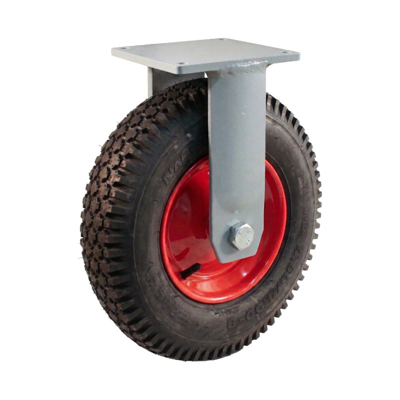 Bockrolle 4.80/4.00-8 2.50Ax8H2 ET0 NL100mm Stahl S-2202 Rot 20 Plattenbefestigung Kugellager