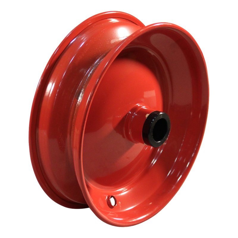 swivel castor 4.80/4.00-8 2.50Ax8 ET0 roller bearing Ø25 NL100mm steel V-6635 red plate mounting roller bearing