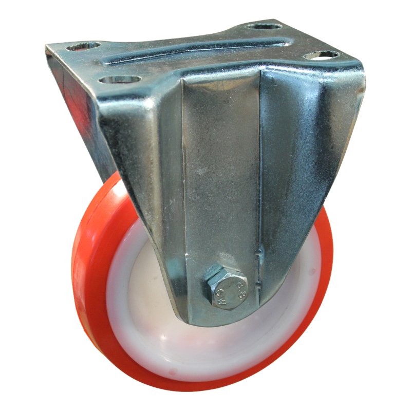 fixed castor 125mm series 27 ᠆ 19 plate mounting roller bearing