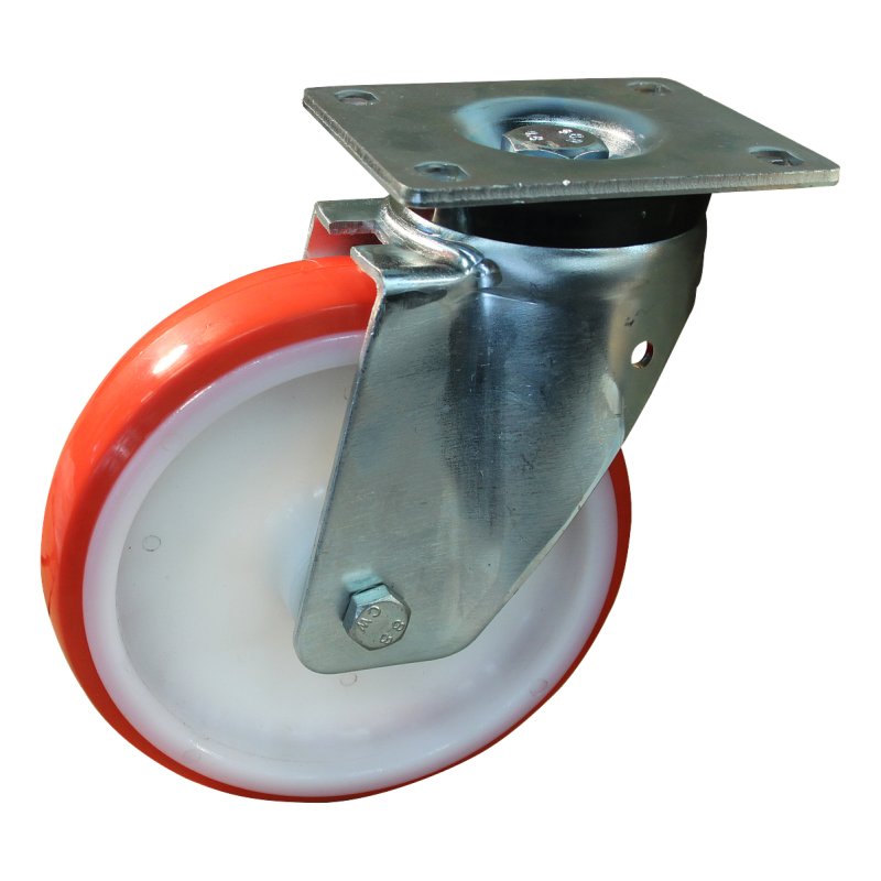 swivel castor 175mm series 27 ᠆ 32 plate mounting roller bearing