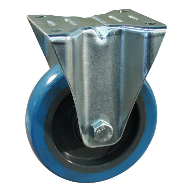 fixed castor 125mm serie 21 ᠆ 15 plate mounting ball bearing