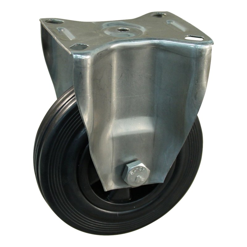 fixed castor 100mm series 01 ᠆ 30 plate mounting plain bore
