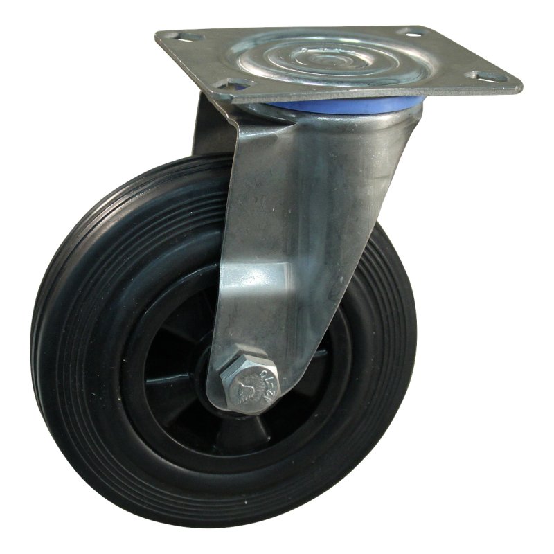 roulette pivotante 100mm série 01 ᠆ 30 montage de la plaque roulement à aiguilles éxécution inox