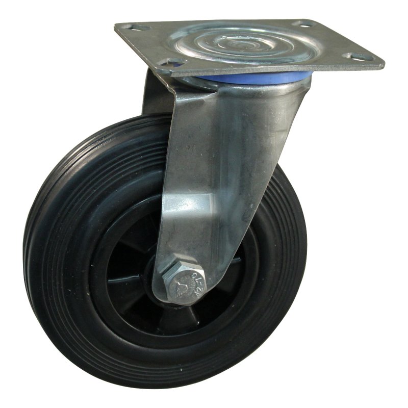 Lenkrolle 125mm Serie 01 ᠆ 30 Plattenbefestigung Rollenlager Edelstahl