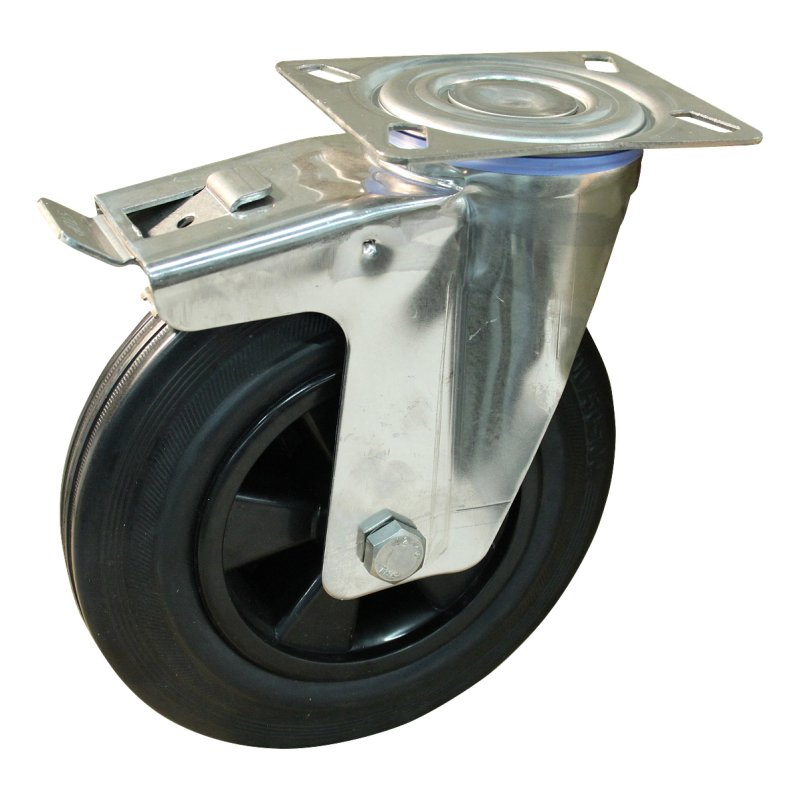zwenkwiel geremd 200mm serie 01 ᠆ 30 plaatbevestiging glijlager