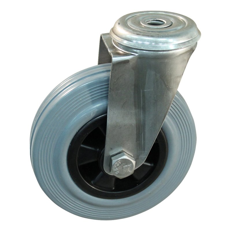 roulette pivotante 160mm serie 11 ᠆ 30 trou pour boulon roulement à aiguilles éxécution inox