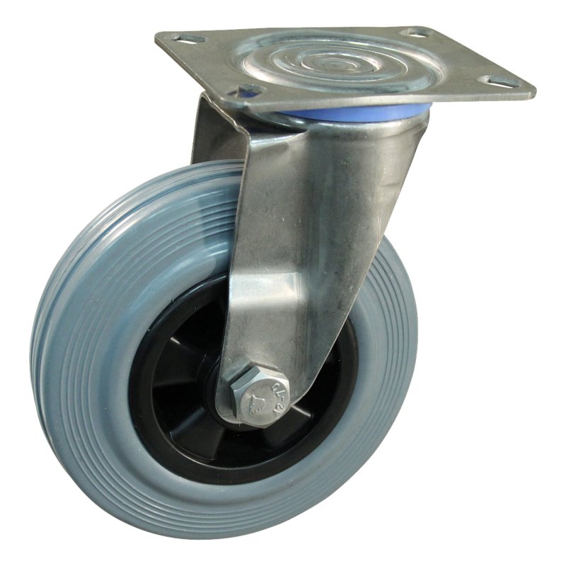zwenkwiel 80mm serie 11 ᠆ 30 plaatbevestiging RVS rollager
