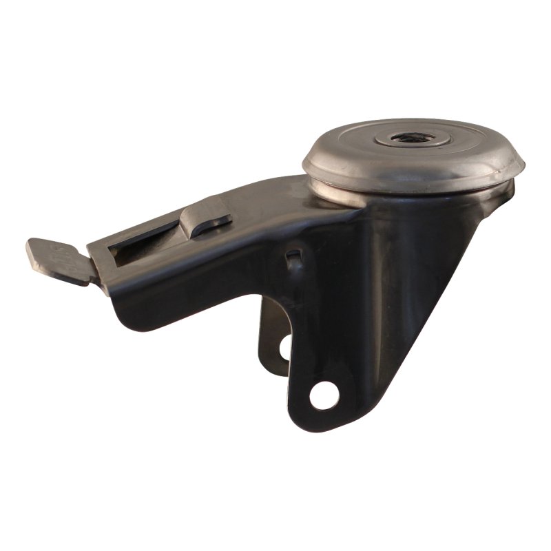 roulette pivotante avec frein 80mm serie 11 ᠆ 30 trou pour boulon roulement à aiguilles éxécution inox