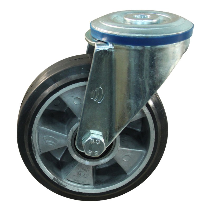 swivel castor 125mm series 10 ᠆ 10 bolt hole ball bearing