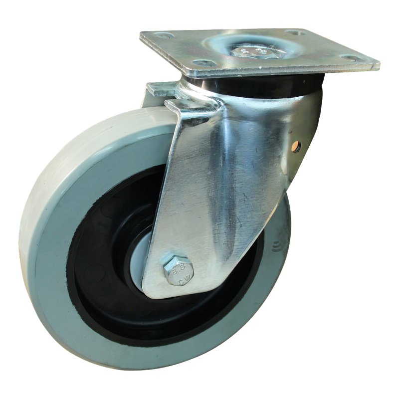 swivel castor 200mm series 14 ᠆ 32 plate mounting ball bearing