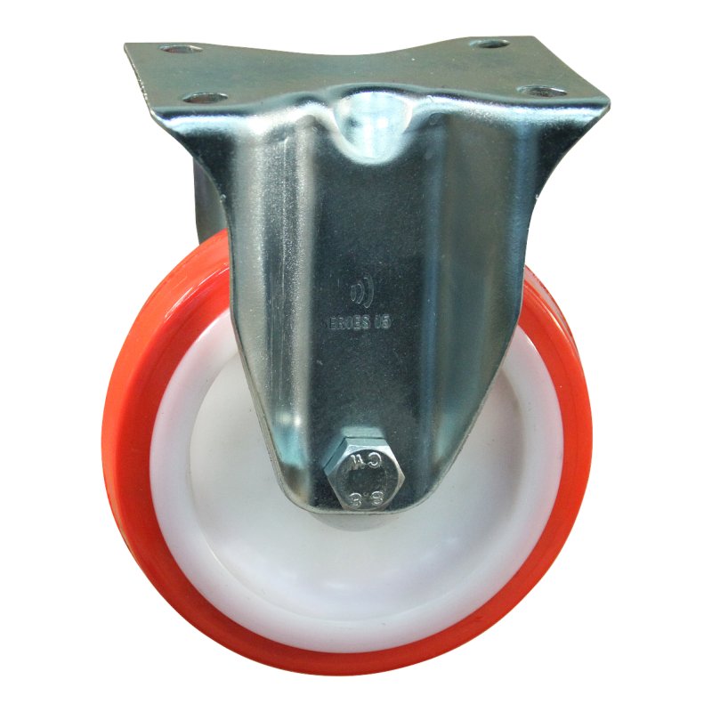 fixed castor 150mm series 27 ᠆ 15 plate mounting roller bearing