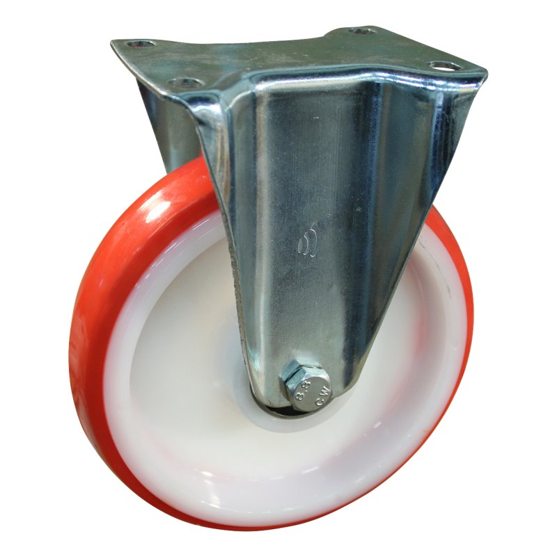 fixed castor 175mm series 27 ᠆ 15 plate mounting ball bearing