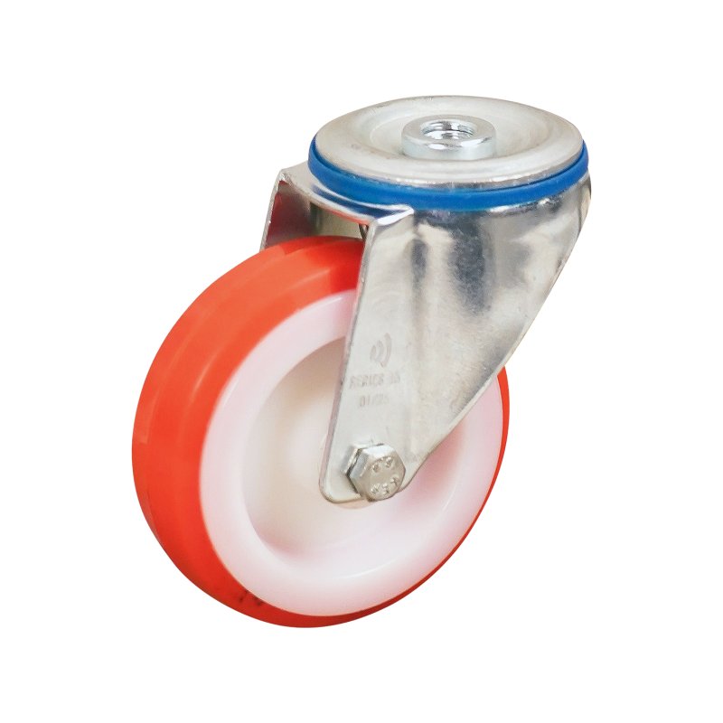swivel castor 100mm series 27 ᠆ 15 bolt hole plain bore