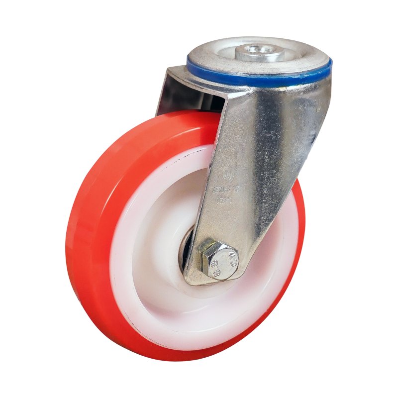 Lenkrolle 125mm serie 27 ᠆ 15 Rückenloch Kugellager