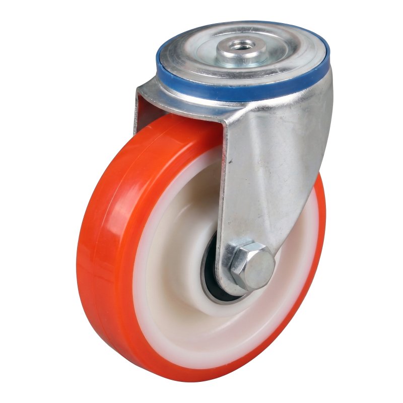 swivel castor 150mm series 27 ᠆ 15 bolt hole ball bearing