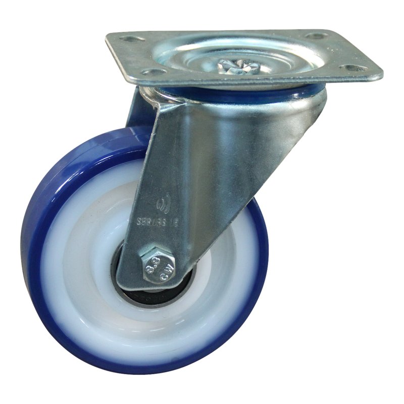 swivel castor 200mm series 27 ᠆ 15 plate mounting ball bearing