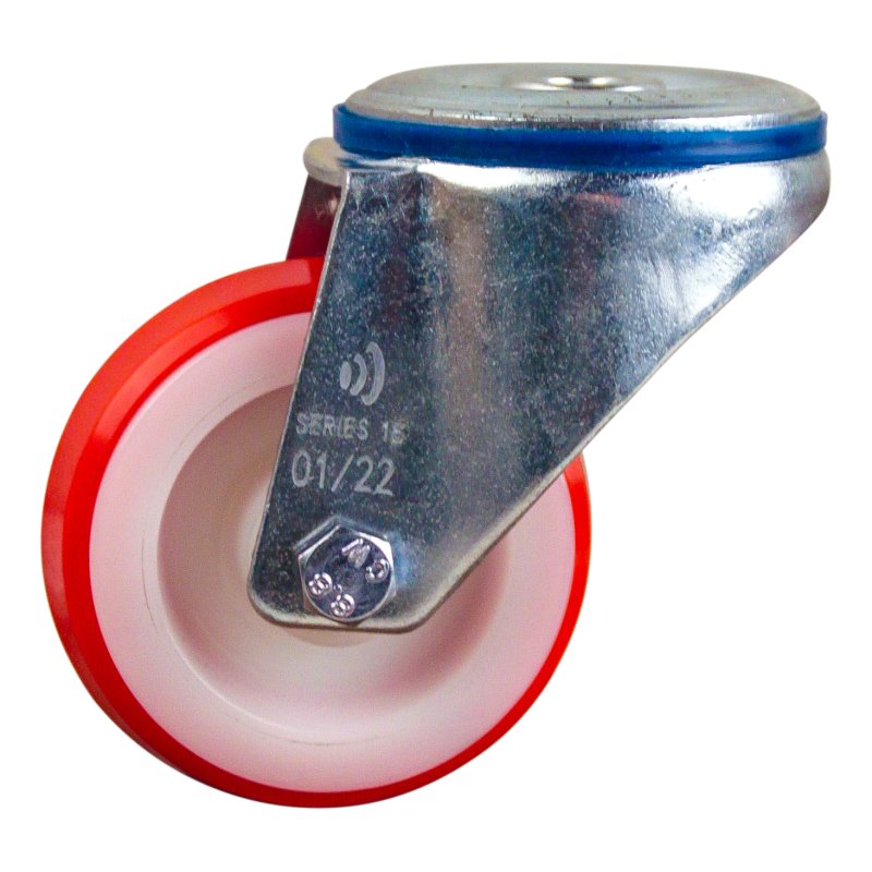 Lenkrolle 80mm serie 27 ᠆ 15 Rückenloch Gleitlager
