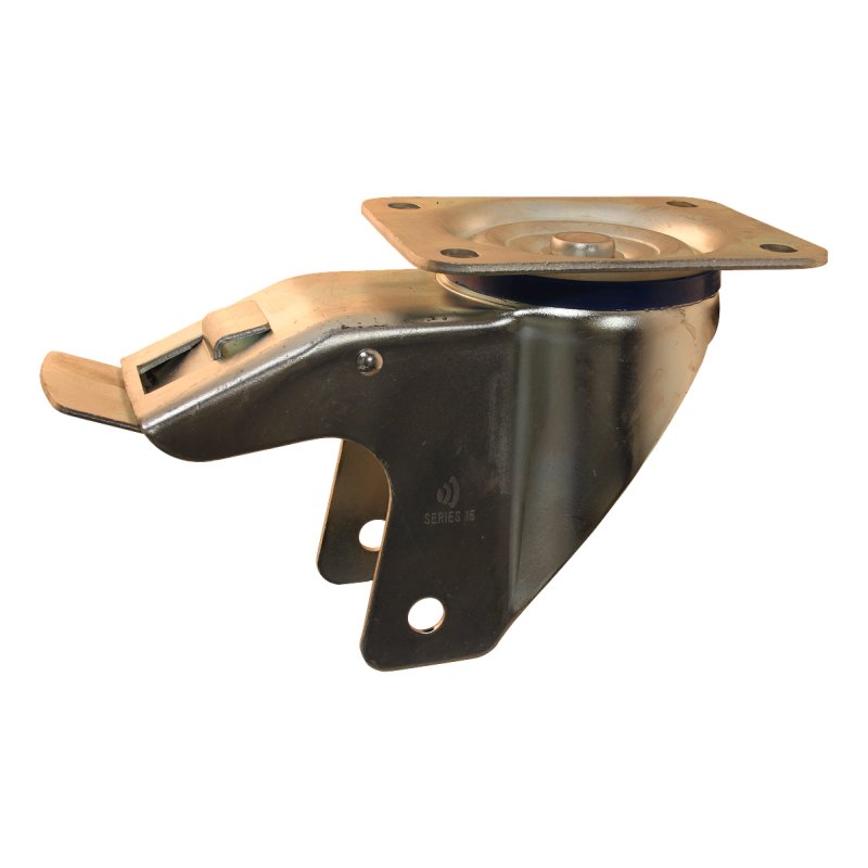swivel castor with brake 150mm series 27 ᠆ 15 plate mounting ball bearing