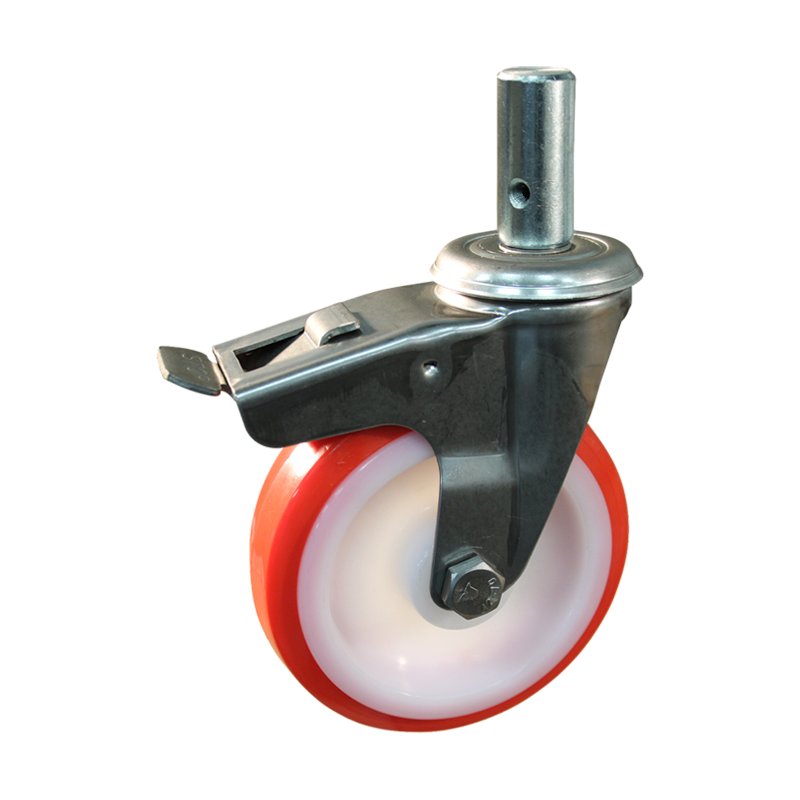 Lenkrolle mit Feststeller 150mm serie 27 ᠆ 15 Zapfen Gleitlager