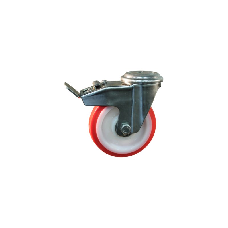 swivel castor with brake 150mm series 27 ᠆ 15 pin roller bearing