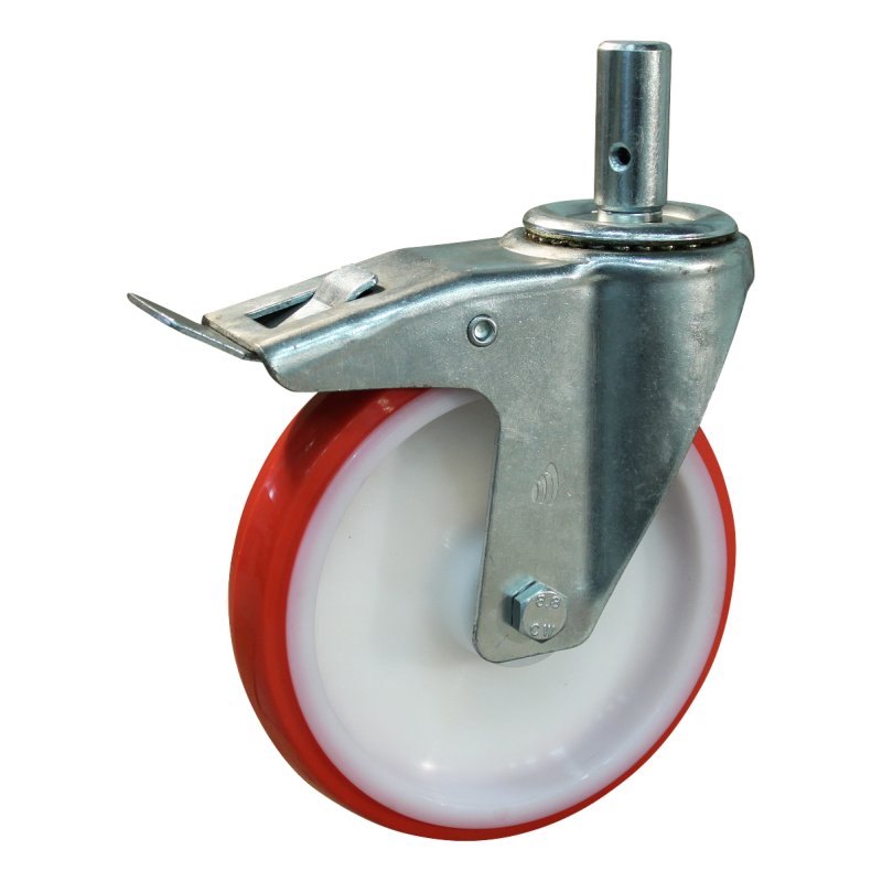 zwenkwiel geremd 200mm serie 27 ᠆ 15 pen rollager