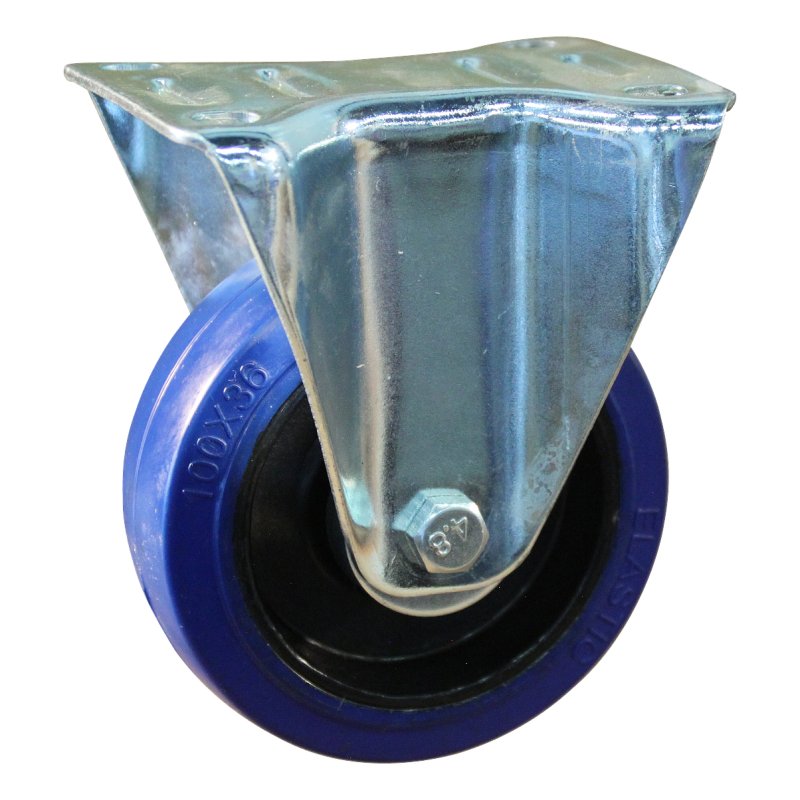 fixed castor 100mm series 13 - 10 plate mounting roller bearing