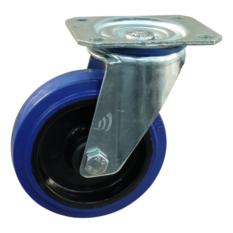 swivel castor 125mm series 13 ᠆ 10 plate mounting roller bearing