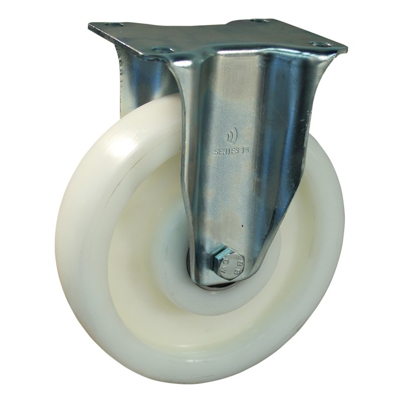 fixed castor 200mm serie 33 ᠆ 16 plate mounting plain bore