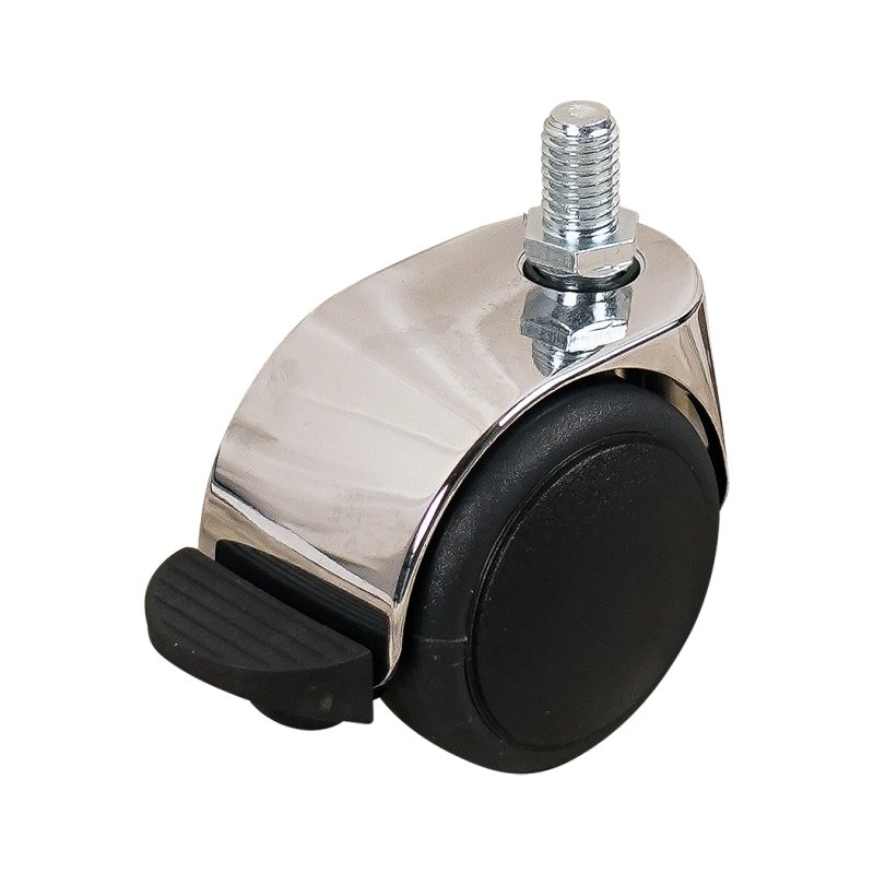 swivel castor with brake 50mm serie 74 - 67 draadstift M10 plain bore