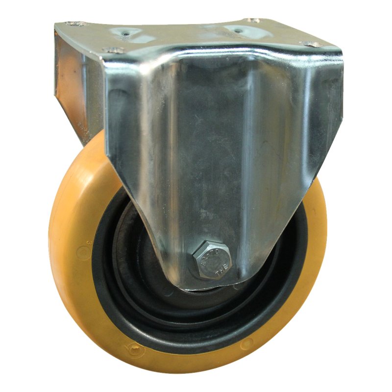Bockrolle 125mm serie 21 ᠆ 36 Plattenbefestigung Kugellager aus rostfreiem Stahl