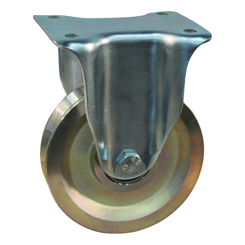 fixed castor 150mm series 744 ᠆ 14 plate mounting ball bearing