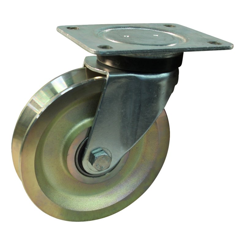 swivel castor 100mm series 744 ᠆ 14 plate mounting ball bearing