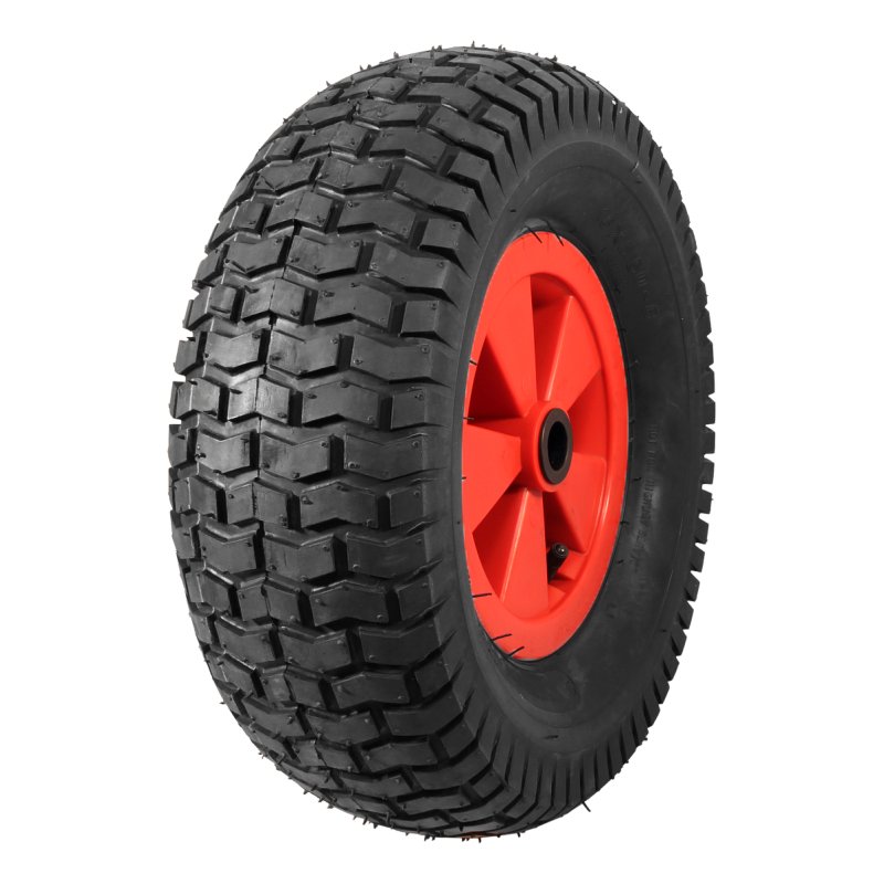 luchtband + wiel 16x6.50-8 2.50Ax8 ET0 NL88mm kunststof V-3502 rood