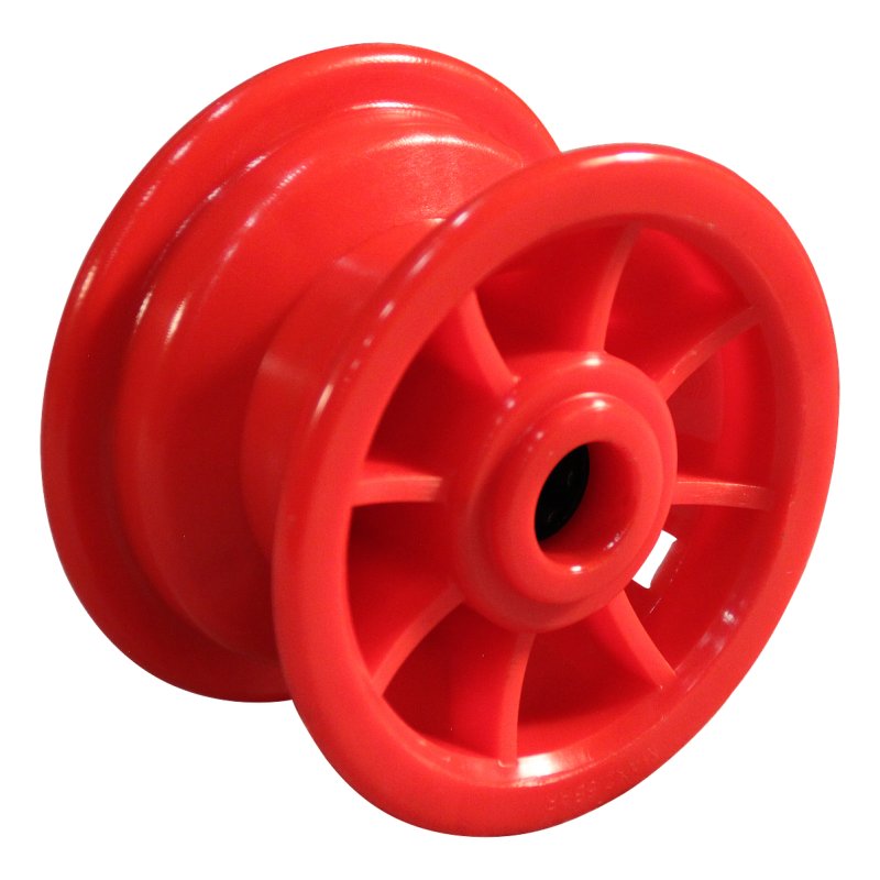 pneu + roue 2.50-4 2.10x4 ET0 roulement à rouleaux Ø20 NL75mm plastique V-5501 Rouge