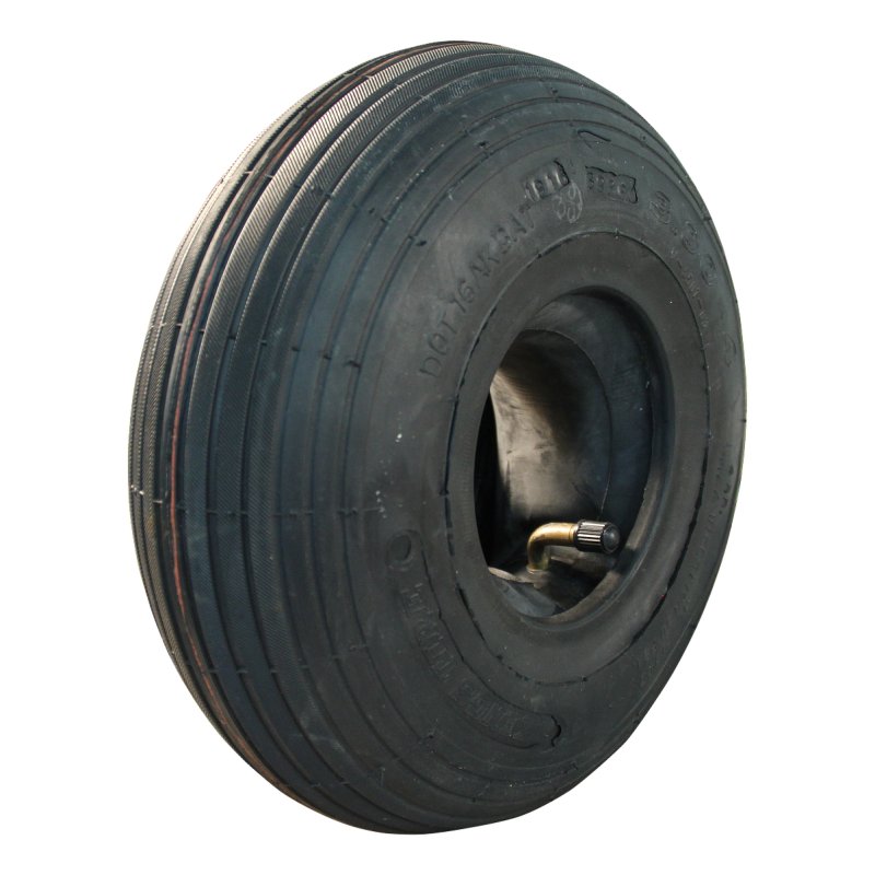 pneu + roue 3.00-4 2.10x4 ET0 roulement à rouleaux Ø20 NL75mm plastique V-5501 Rouge