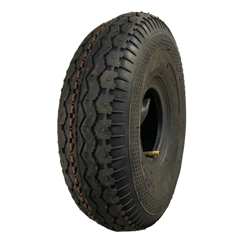 pneu + roue 4.00-4 2.10x4 ET0 roulement à rouleaux Ø20 NL75mm plastique V-6504 Rouge