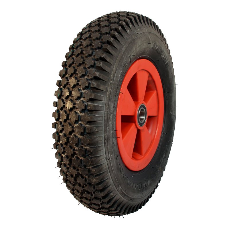 Komplettrad 4.80/4.00-8 2.50Ax8 NL75mm Kunststoff S-2202 Rot