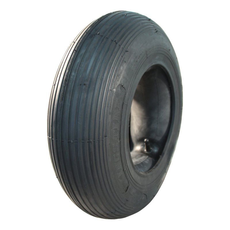 Komplettrad 4.80/4.00-8 2.50Ax8 ET0 NL75mm Kunststoff V-5501A Rot 130mm Rollenlager