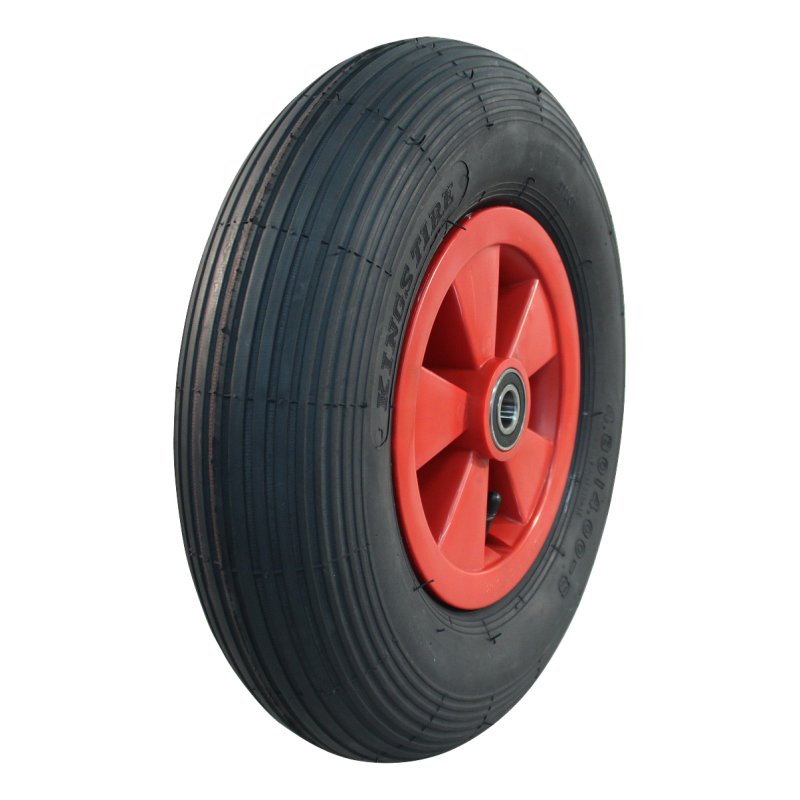 air tire + wheel 4.80/4.00-8 2.50Ax8 ET0 NL88mm plastic V-5501A red