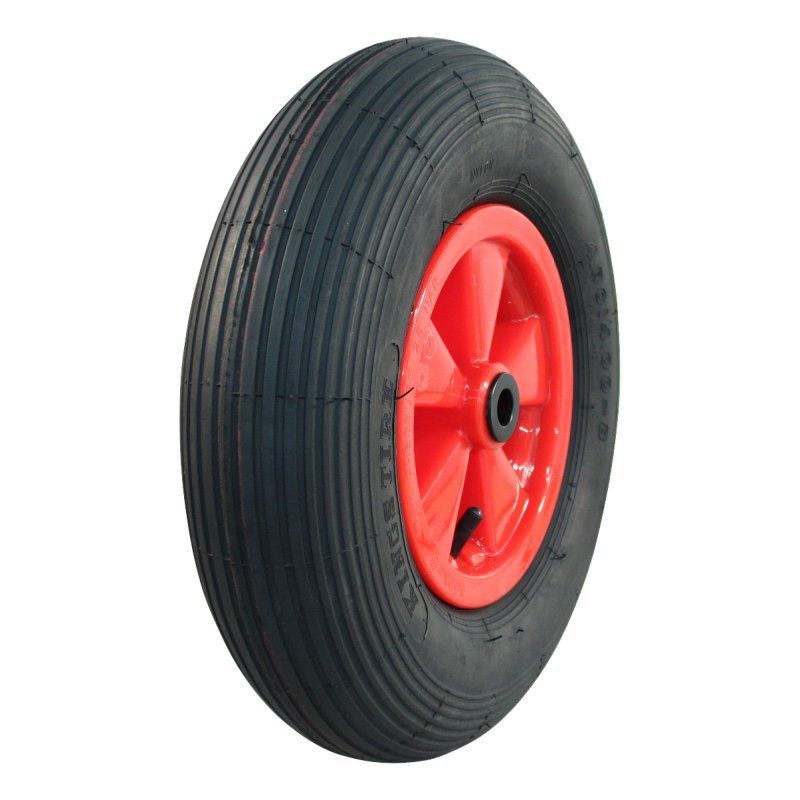 Komplettrad 4.80/4.00-8 2.50Ax8 ET0 Gleitlager Ø20 NL88mm Kunststoff V-5501A Rot
