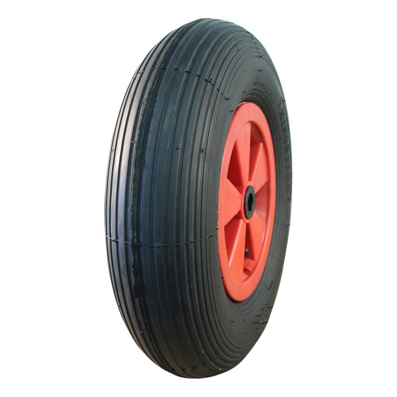pneu + roue 4.80/4.00-8 2.50Ax8 roulement à rouleaux Ø20 NL88mm plastique V-5501A Rouge